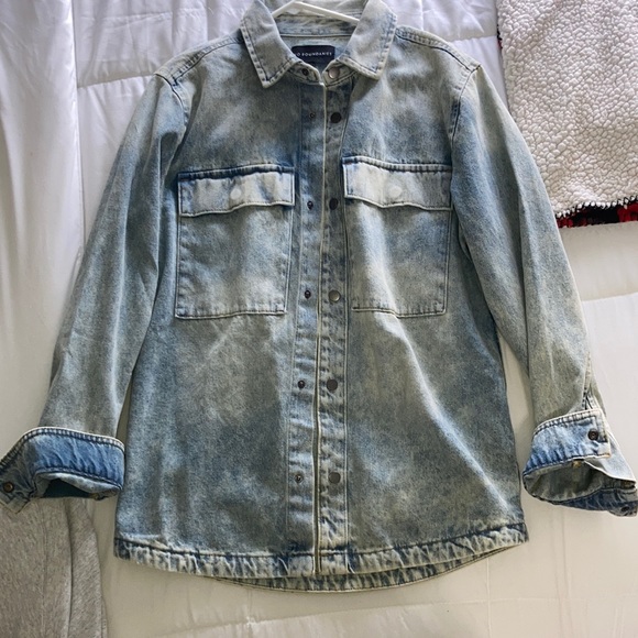 Oversized denim jacket - Picture 1 of 4